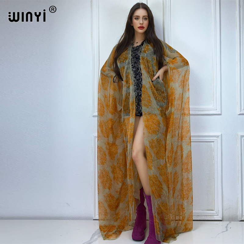 Cover Up Kaftan - WINYI макси-кимоно, летний перспективный сексуальный кардиган,