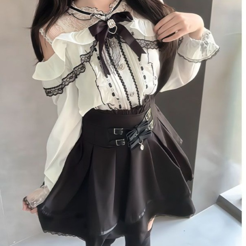 Японский готический комплект в – обзор и цена Blouse Off Shoulder