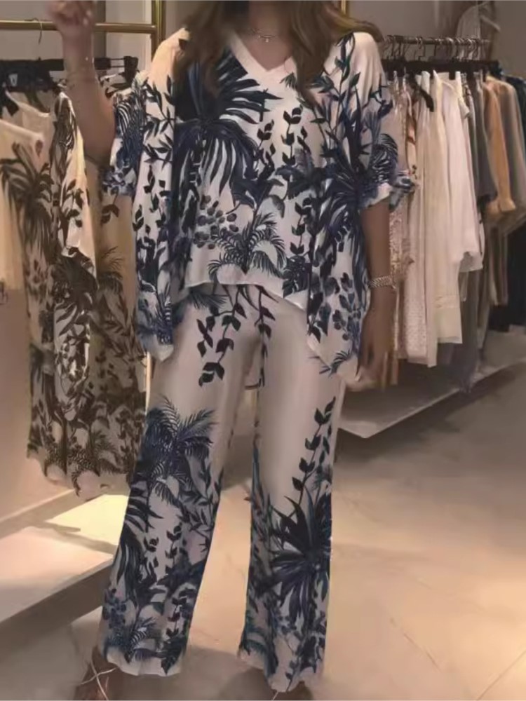 Женский офисный костюм из двух – обзор и цена Romper Floral Print