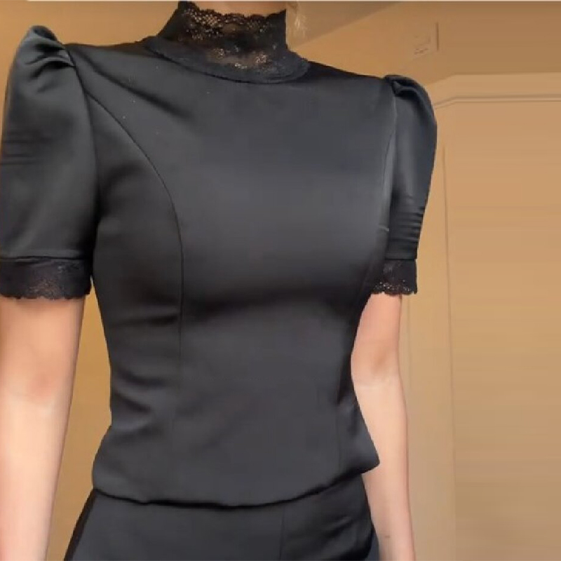 Новые атласные комплекты с кру – обзор и цена Blouse Off Shoulder
